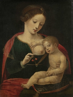 Virgin and Child by Meester van de Vrouwelijke Halffiguren