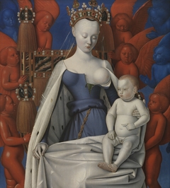 Virgin and Child Surrounded by Angels by Jean Fouquet