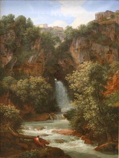 Vue de la grotte des sirènes à Tivoli by Johann Christian Reinhart