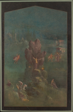 Wall painting: Perseus and Andromeda in landscape, from the imperial villa at Boscotrecase