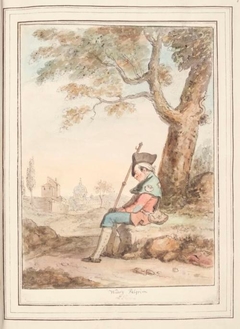 Weary Pilgrim of Rome, leaf from 'A Collection of Dresses by David Allan Mostly from Nature' - David Allan - ABDAG007557.40
