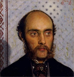 William Michael Rossetti (1829-1919) by Lamplight