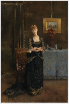Woman in a Black Dress