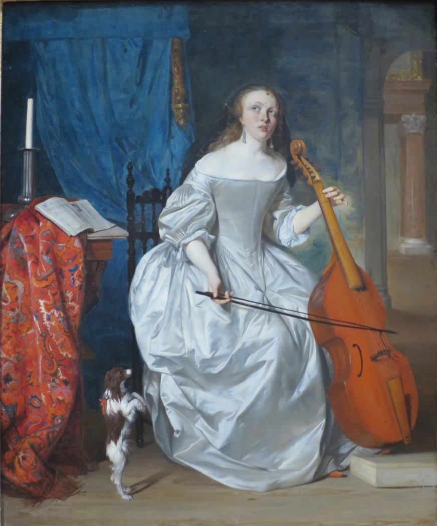 Woman Playing the Viola da Gamba