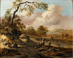 Wooded Hilly Landscape with a Road