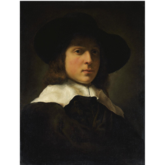 Young Man with a Wide-brimmed Hat and Flat Collar by Govert Flinck