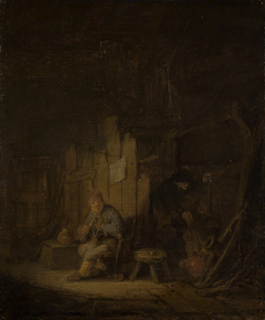 A Fisherman's Family in their Cottage