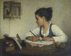 A Girl writing