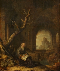 A Hermit in a Ruin by Jan Adriaensz van Staveren