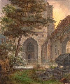 A Portal of a Church by Ernst Ferdinand Oehme