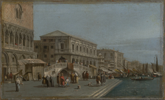 A View of the Molo and the Riva degli Schiavone in Venice by Francesco Guardi