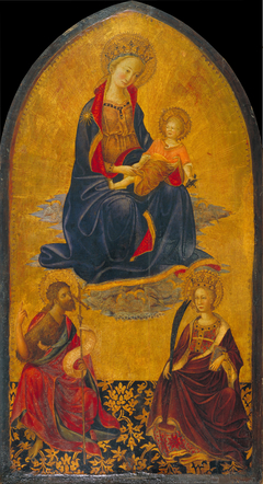 Adoration of the Virgin and Child by Saint John the Baptist and Saint Catherine