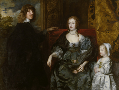 Algernon Percy, 10th Earl of Northumberland (1602-1668) his First Wife Lady Anne Cecil (d.1637), and their Daughter, Lady Catherine Percy (1630-1638) by Anthony van Dyck
