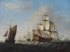 An English Squadron Getting Under Way by Francis Swaine