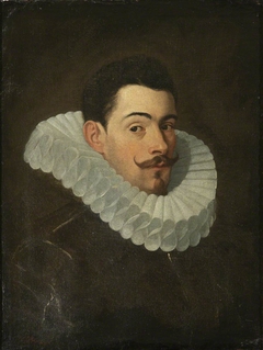 An Unknown Gentleman in a Cartwheel Collar by Anonymous