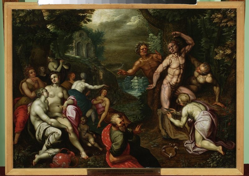 Apollo flaying Marsyas (Ovid, Metamorphoses, VI, 382–400)