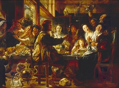 As the old sing so the young chirp by Jacob Jordaens