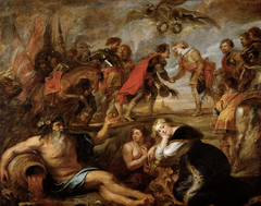 Begegnung König Ferdinands von Ungarn mit dem Kardinalinfanten Ferdinand vor der Schlacht bei Nördlingen by Peter Paul Rubens