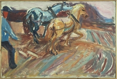 Behind the Plough by Edvard Munch