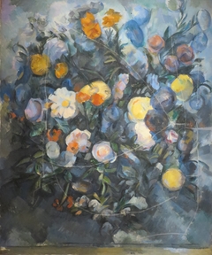 Bouquet de fleurs, d'après Delacroix by Paul Cézanne