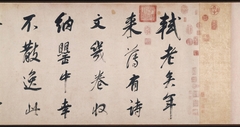 Calligraphy in the Styles of the Four Song Masters (Fang Su Huang Mi Cai xingshu 仿蘇黃米蔡行書) by Dong Qichang