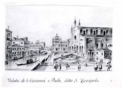Campo Santi Giovanni e Paolo, Looking Toward the Scuola di San Marco by Giacomo Guardi