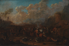 Cavalry Skirmish at a Fortress by Karel Breydel