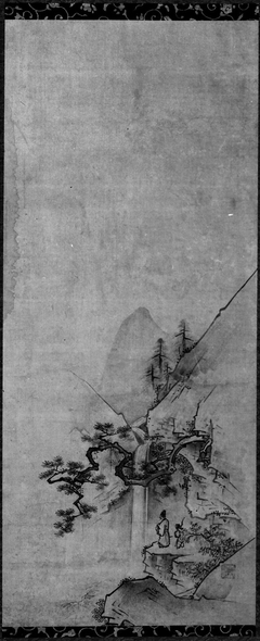 Chinese Woman in a Boat and Figures in Landscapes by Kanō Kōi