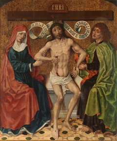 Christ between the Virgin and Saint John by Diego de la Cruz