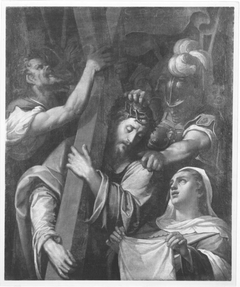 Christ carrying the Cross by Raffaellino da Reggio