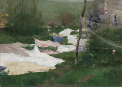 Clothes Drying by Helene Schjerfbeck
