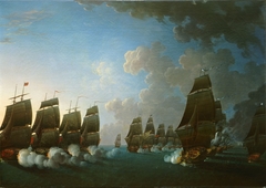 Combat de La Dominique, 17 avril 1780 by Auguste-Louis de Rossel de Cercy