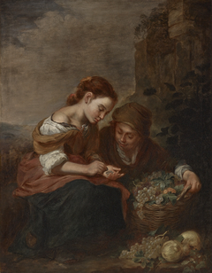 Copy of "The Little Fruit Seller" by Bartolomé Esteban Murillo by J Ottis Adams