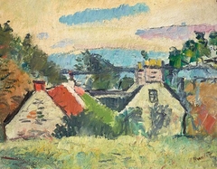 Cottages, Fife by George Leslie Hunter