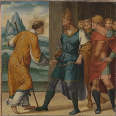 Cyriakus-Folge: Kaiser Diokletian reicht dem hl. Cyriakus die Hand