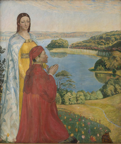 Dante and Beatrice in Paradise by Poul Simon Christiansen