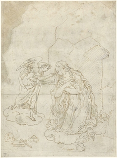 De boetvaardige Maria Magdalena ten hemel varend by Unknown Artist