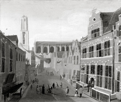 De Dom te Utrecht, gezien vanuit de Korte Nieuwstraat by Folbert van Alten-Allen