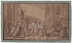 De moord op Julius Ceasar by Vincenzo Camuccini