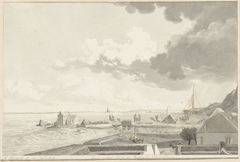 De ondergelopen Ooijpolder met in de verte Persingen, 1809 by Hendrik Hoogers