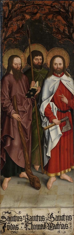 Die Apostel Petrus, Jacobus und Andreas by Schwäbischer Meister