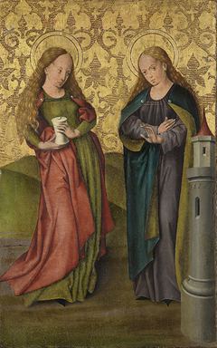 Die Heiligen Magdalena und Barbara by Friedrich Herlin