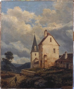 Église de montagne by Nicolas Alexandre Barbier