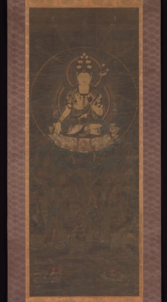 Eleven-Headed Kannon on Mount Fudaraka by Anonymous