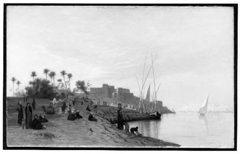 Esneh on the Nile, 1880. by Ernest Wadsworth Longfellow