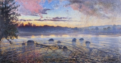 Evening at Motala River by Axel Fahlcrantz