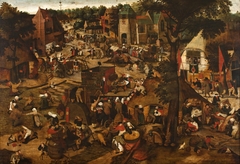 Fair with a theatrical presentation by Pieter Breughel the Younger