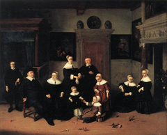 Family portrait by Adriaen van Ostade