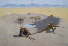 Fight for the Waterhole by Frederic Remington