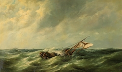 Fishing Boat in Rough Seas by Rein Miedema